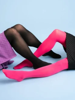Aarre 3D sukkahousut 50den 2kpl, Pinkki/musta