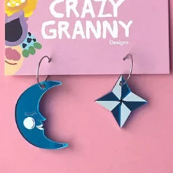 Crazy Granny Star & Moon korvakorut