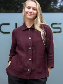 Cuosi Elsa pellavajakku, Burgundi