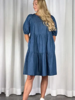 Cuosi Irene puuvillamekko, Denimsininen