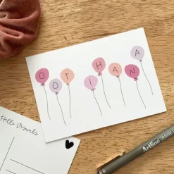 Helle Oot ihana ilmapallot postikortti