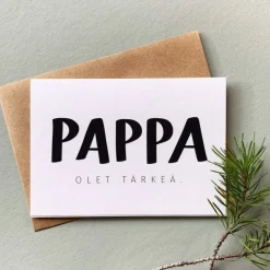 Helle Pappa olet t&auml;rke&auml; 2 os. postikortti