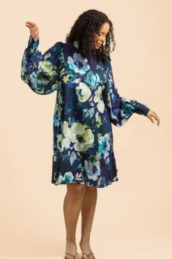 Kaiko Puff mekko, Blue Anemone