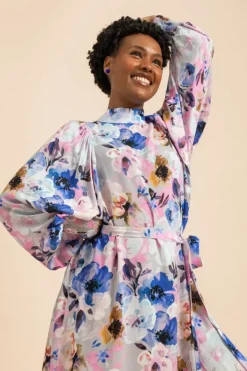 Kaiko Puff mekko, Lilac Anemone