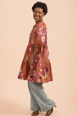 Kaiko Tiered Mini mekko, Lilies