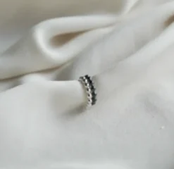LiLa Bubbel cuff korvakoru, Hopea patinoitu