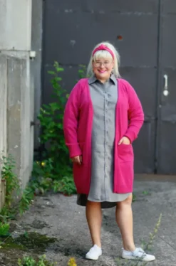 Lumoan Kajastus villatakki, Pinkki