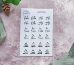Pikku paperi Lempe&auml;t muistutukset tarra-arkki