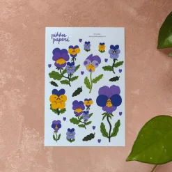 Pikku paperi Orvokki tarra-arkki