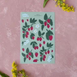 Pikku paperi Vadelma tarra-arkki