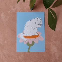 Pikku paperi Viet&auml;n kissanp&auml;ivi&auml; postikortti